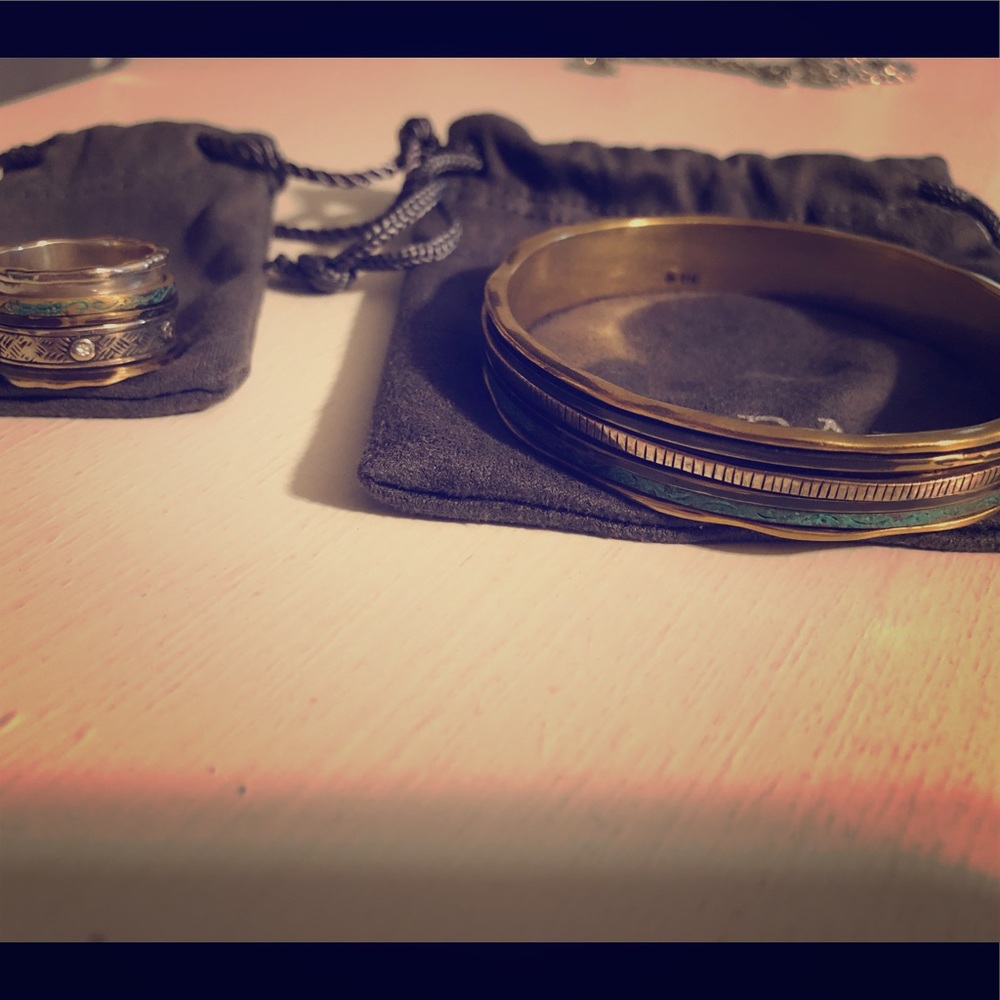 Silpada spinning bracelet and ring set